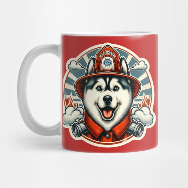 Husky Fireman by k9-tee